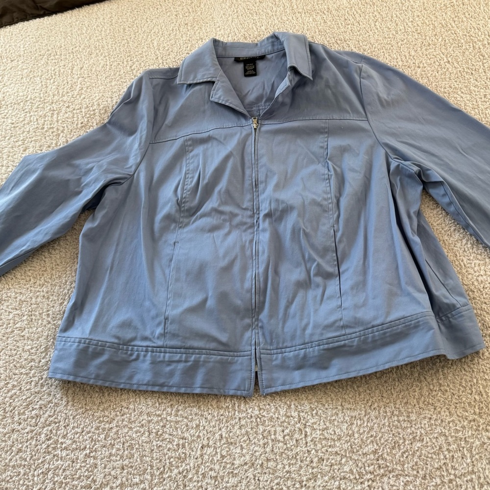 Lane Bryant Light Blue Utility Jacket